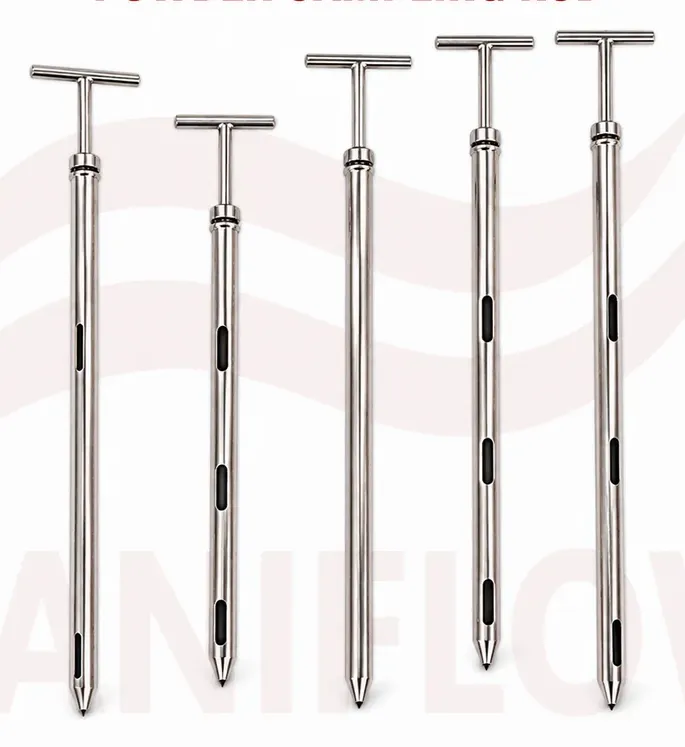 SS 316 powder sampling rod, 1000 mm, mirror finish