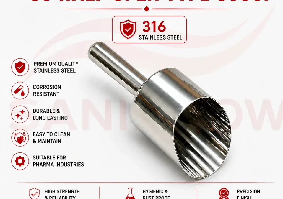 SS 316 Half Open Type Scoop