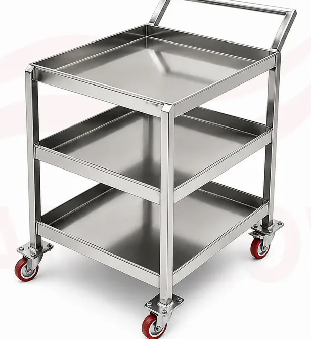 Stainless Steel 3 Tier Trolley